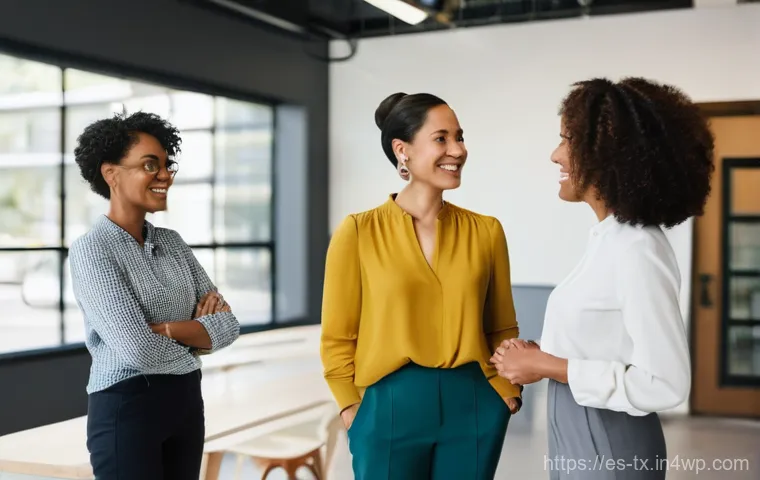 내면의 지혜를 통한 인간관계의 개선 - **Prompt:** Two individuals, a man and a woman in their early 30s, sit facing each other on a comfor...